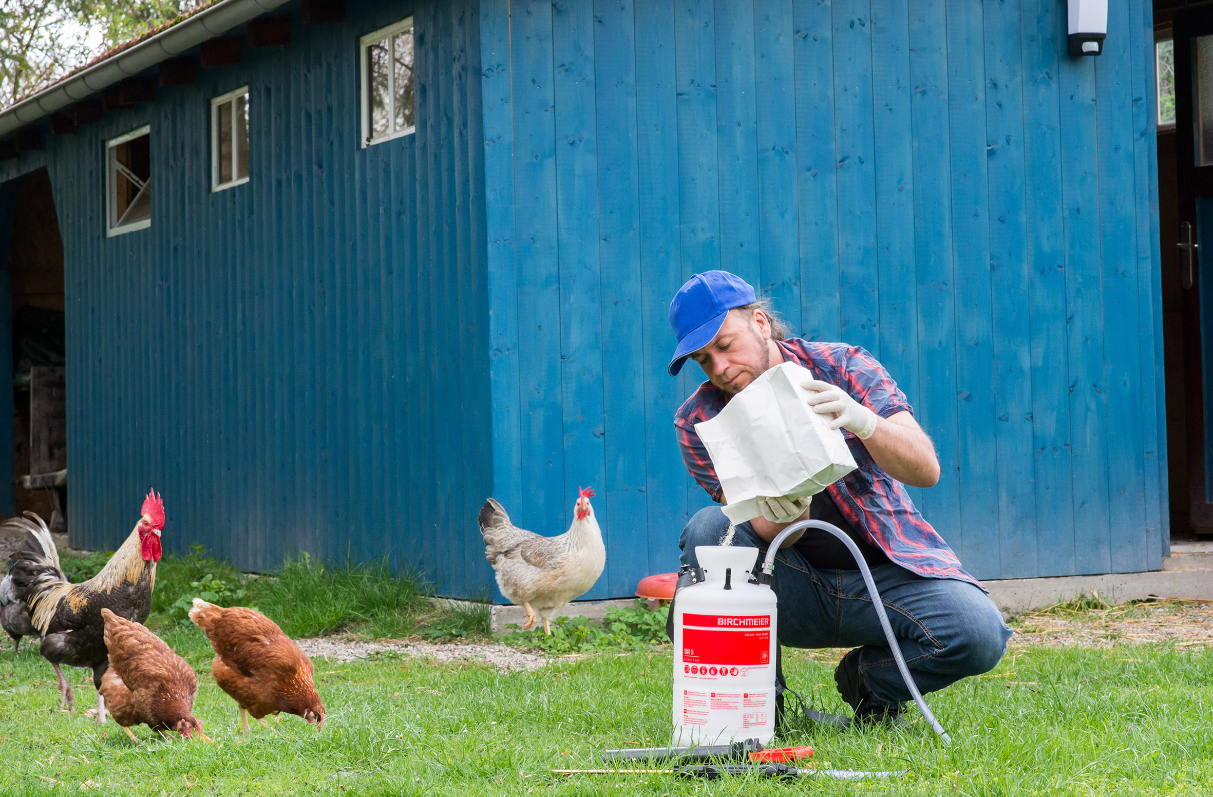 Pulverzerstäuber DR 5 von Birchmeier - Mit Kieselgur Hühner vor Milben schützen