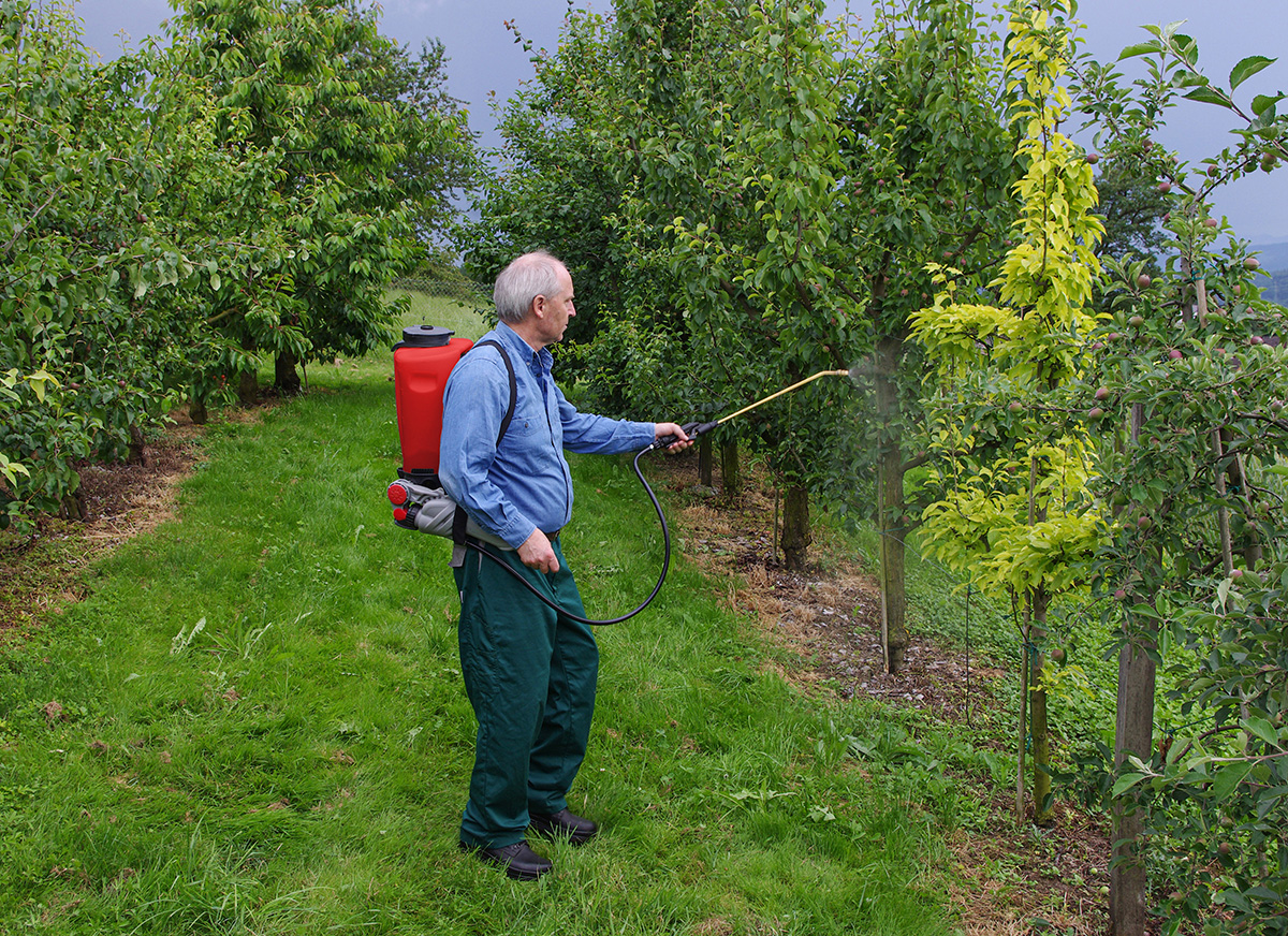 Rückensprühgerät RPD 15 ABR von Birchmeier, innenliegende Pumpe, Pflanzenschutz im Obstbau