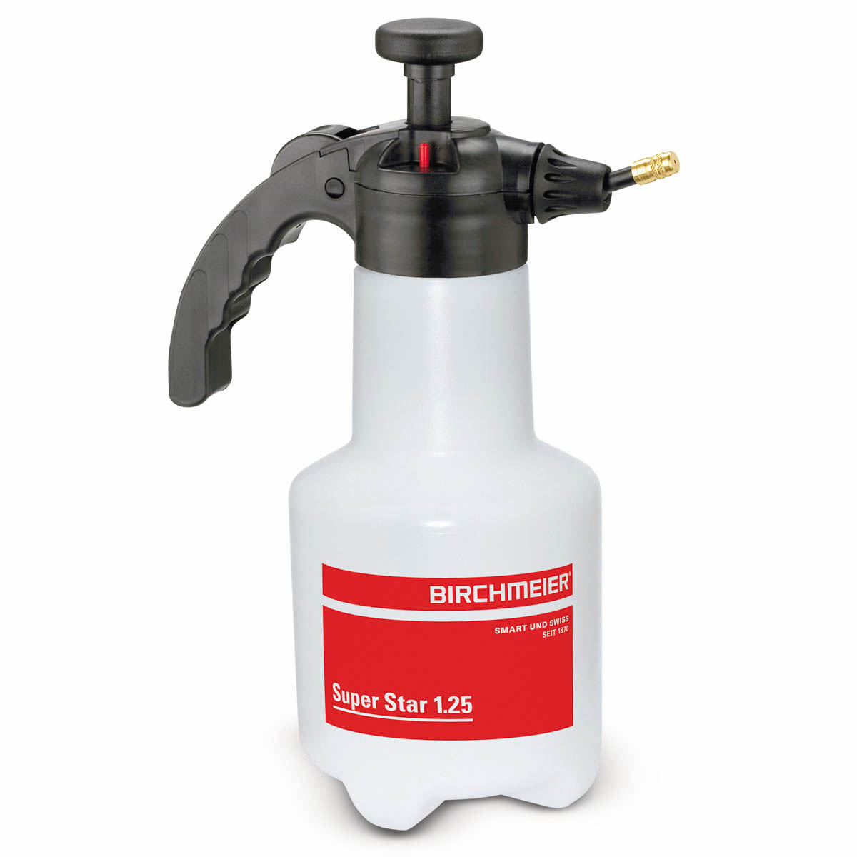 Petit pulvérisateur à pression préalable avec soupape de sécurité et buse orientable Pulvérisateur à main Super Star 1.25